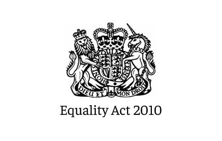 UK coat of arms with text Equality Act 2010