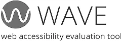 WAVE web accessibility evaluation tool logo with stylized wave icon
