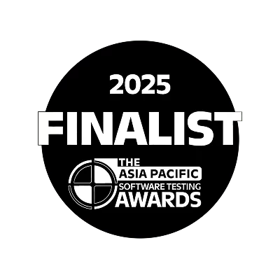 2025 FINALIST badge for THE ASIA PACIFIC SOFTWARE TESTING AWARDS