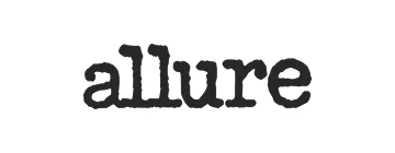 allure logo in black lowercase distressed typewriter-style text