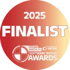 2025 FINALIST North American Software Testing Awards badge