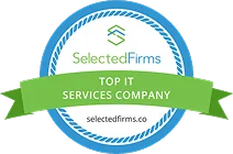 SelectedFirms Top IT Services Company badge with selectedfirms.co text
